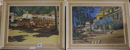 N. Blangy, two oils, French Riveira scenes 29 x 40cm
